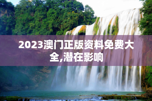 2023澳门正版资料免费大全,潜在影响