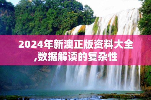 2024年新澳正版资料大全,数据解读的复杂性