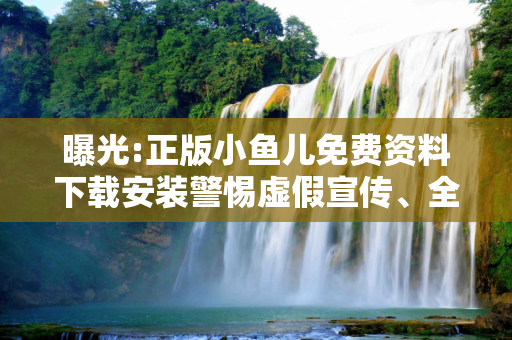 曝光:正版小鱼儿免费资料下载安装警惕虚假宣传、全面解答与解释