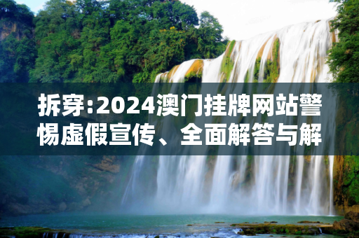拆穿:2024澳门挂牌网站警惕虚假宣传、全面解答与解释