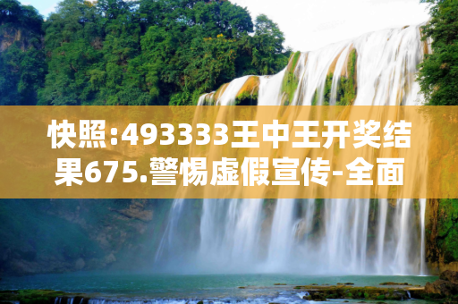 快照:493333王中王开奖结果675.警惕虚假宣传-全面释义、解释与落实