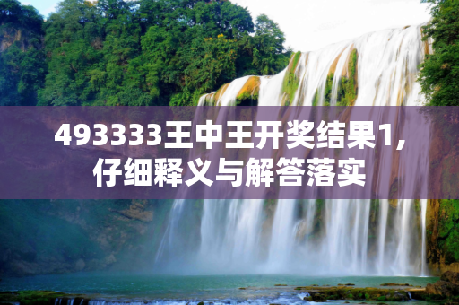 493333王中王开奖结果1,仔细释义与解答落实