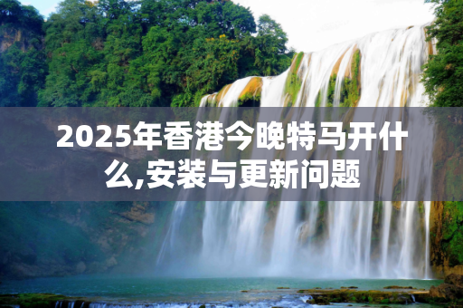 2025年香港今晚特马开什么,安装与更新问题
