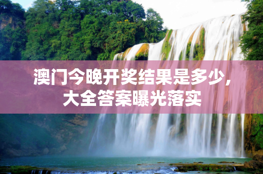 澳门今晚开奖结果是多少,大全答案曝光落实