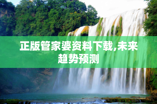 正版管家婆资料下载,未来趋势预测