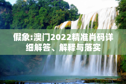 假象:澳门2022精准肖码详细解答、解释与落实