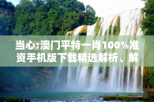 当心:澳门平特一肖100%准资手机版下载精选解析、解释与落实