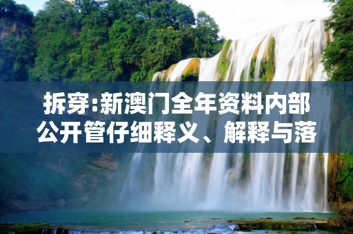 拆穿:新澳门全年资料内部公开管仔细释义、解释与落实