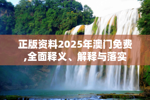 正版资料2025年澳门免费,全面释义、解释与落实