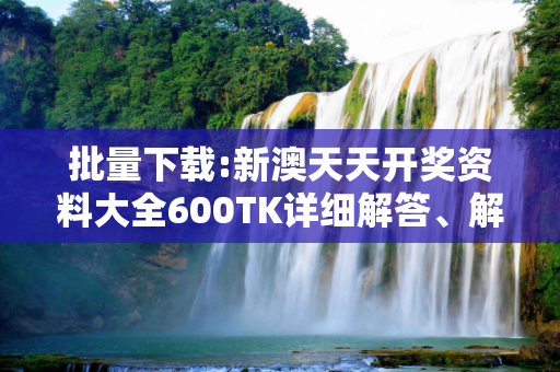 批量下载:新澳天天开奖资料大全600TK详细解答、解释与落实