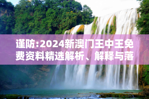 谨防:2024新澳门王中王免费资料精选解析、解释与落实
