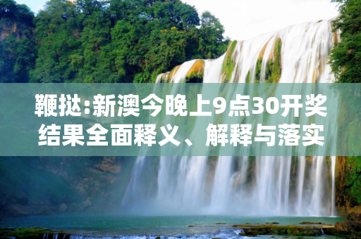 鞭挞:新澳今晚上9点30开奖结果全面释义、解释与落实