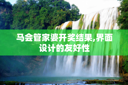 马会管家婆开奖结果,界面设计的友好性