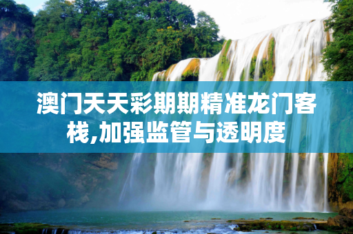 澳门天天彩期期精准龙门客栈,加强监管与透明度