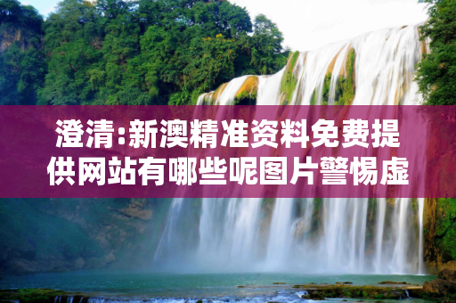 澄清:新澳精准资料免费提供网站有哪些呢图片警惕虚假宣传全面释义