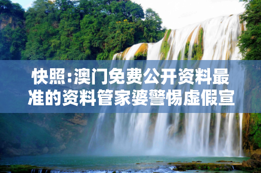 快照:澳门免费公开资料最准的资料管家婆警惕虚假宣传-全面释义、解释与落实