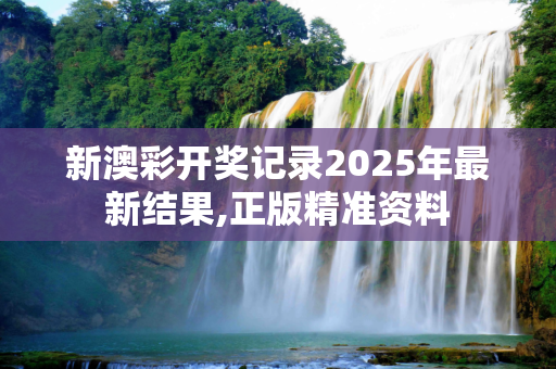 新澳彩开奖记录2025年最新结果,正版精准资料