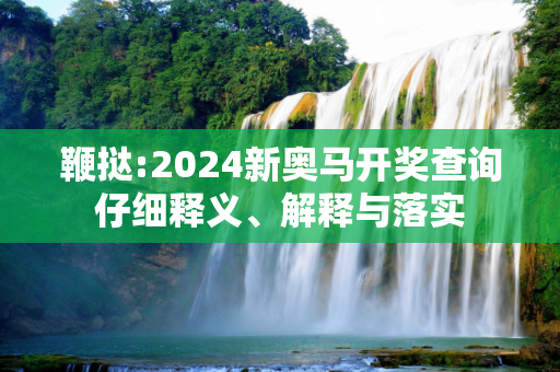鞭挞:2024新奥马开奖查询仔细释义、解释与落实
