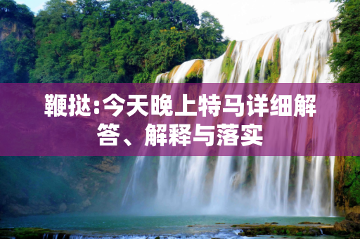 鞭挞:今天晚上特马详细解答、解释与落实
