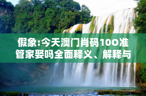 假象:今天澳门肖码10O准管家娶吗全面释义、解释与落实
