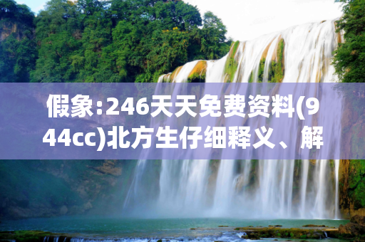 假象:246天天免费资料(944cc)北方生仔细释义、解释与落实