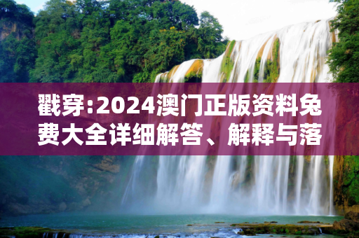 戳穿:2024澳门正版资料兔费大全详细解答、解释与落实