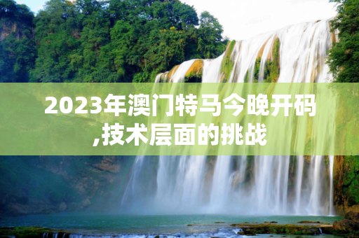 2023年澳门特马今晚开码,技术层面的挑战