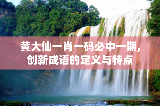 黄大仙一肖一码必中一期,创新成语的定义与特点