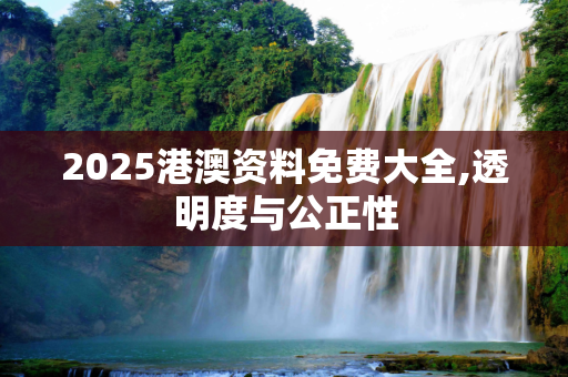 2025港澳资料免费大全,透明度与公正性
