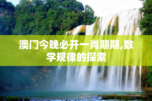 澳门今晚必开一肖期期,数学规律的探索