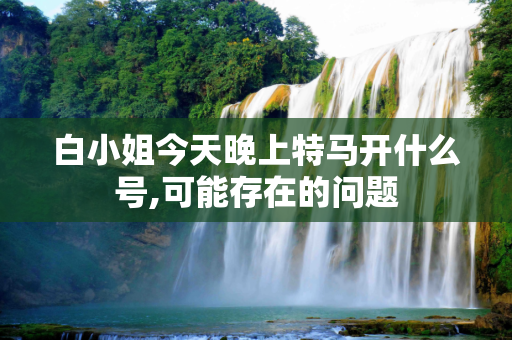 白小姐今天晚上特马开什么号,可能存在的问题