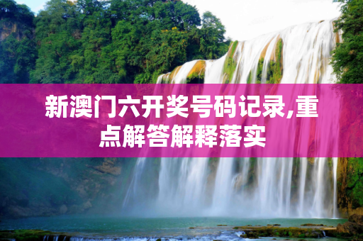 新澳门六开奖号码记录,重点解答解释落实