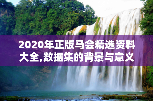 2020年正版马会精选资料大全,数据集的背景与意义