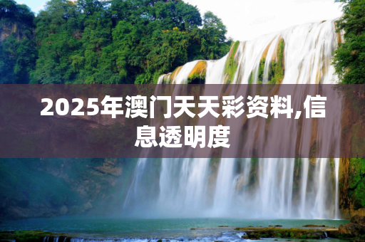 2025年澳门天天彩资料,信息透明度