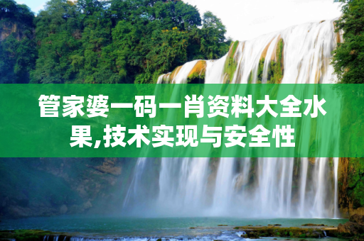 管家婆一码一肖资料大全水果,技术实现与安全性