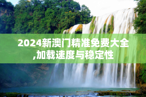 2024新澳门精准免费大全,加载速度与稳定性