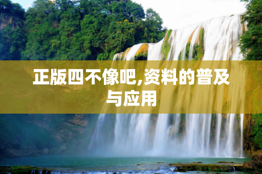 正版四不像吧,资料的普及与应用