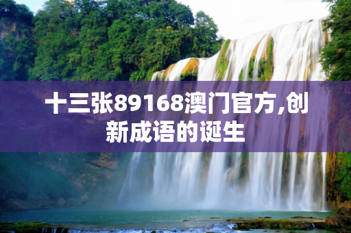 十三张89168澳门官方,创新成语的诞生