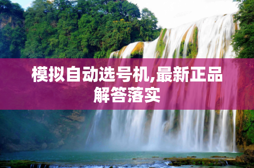 模拟自动选号机,最新正品解答落实