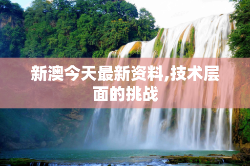新澳今天最新资料,技术层面的挑战