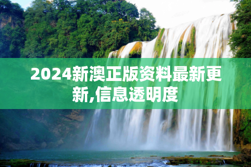 2024新澳正版资料最新更新,信息透明度