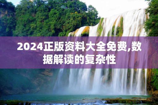 2024正版资料大全免费,数据解读的复杂性