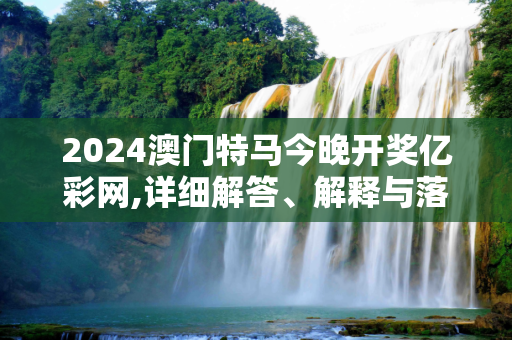 2024澳门特马今晚开奖亿彩网,详细解答、解释与落实