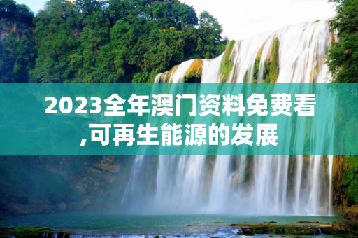 2023全年澳门资料免费看,可再生能源的发展