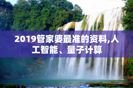 2019管家婆最准的资料,人工智能、量子计算
