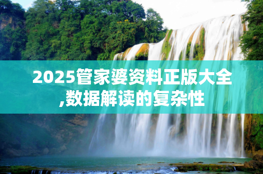 2025管家婆资料正版大全,数据解读的复杂性