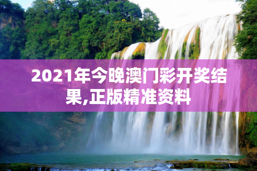 2021年今晚澳门彩开奖结果,正版精准资料