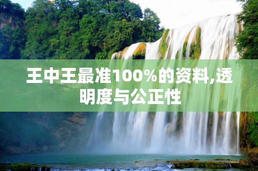 王中王最准100%的资料,透明度与公正性