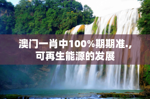 澳门一肖中100%期期准.,可再生能源的发展