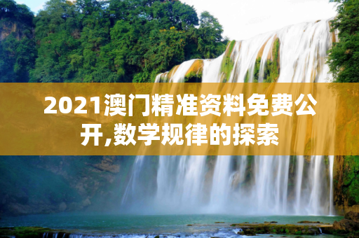 2021澳门精准资料免费公开,数学规律的探索